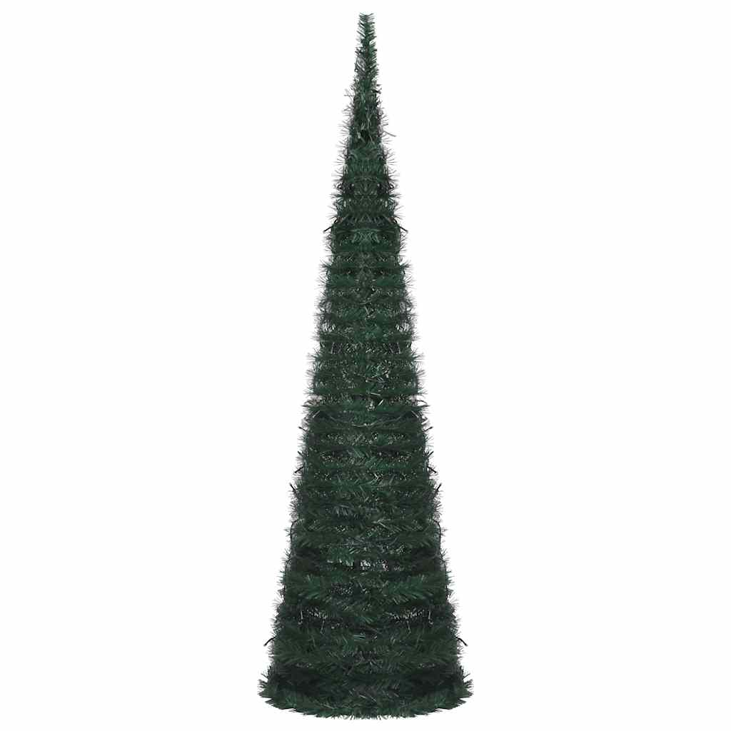 Albero di Natale Artificiale Apribile Preilluminato Verde 150cm 321523