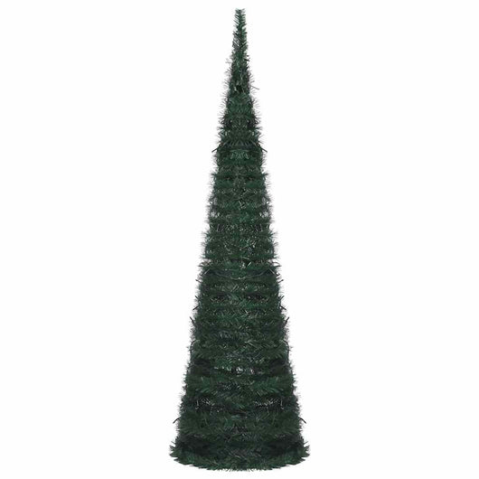 Albero di Natale Artificiale Apribile Preilluminato Verde 150cm 321523