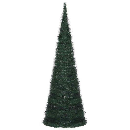 Albero di Natale Artificiale Apribile-Decorazioni natalizie Preilluminato Verde 180cm
