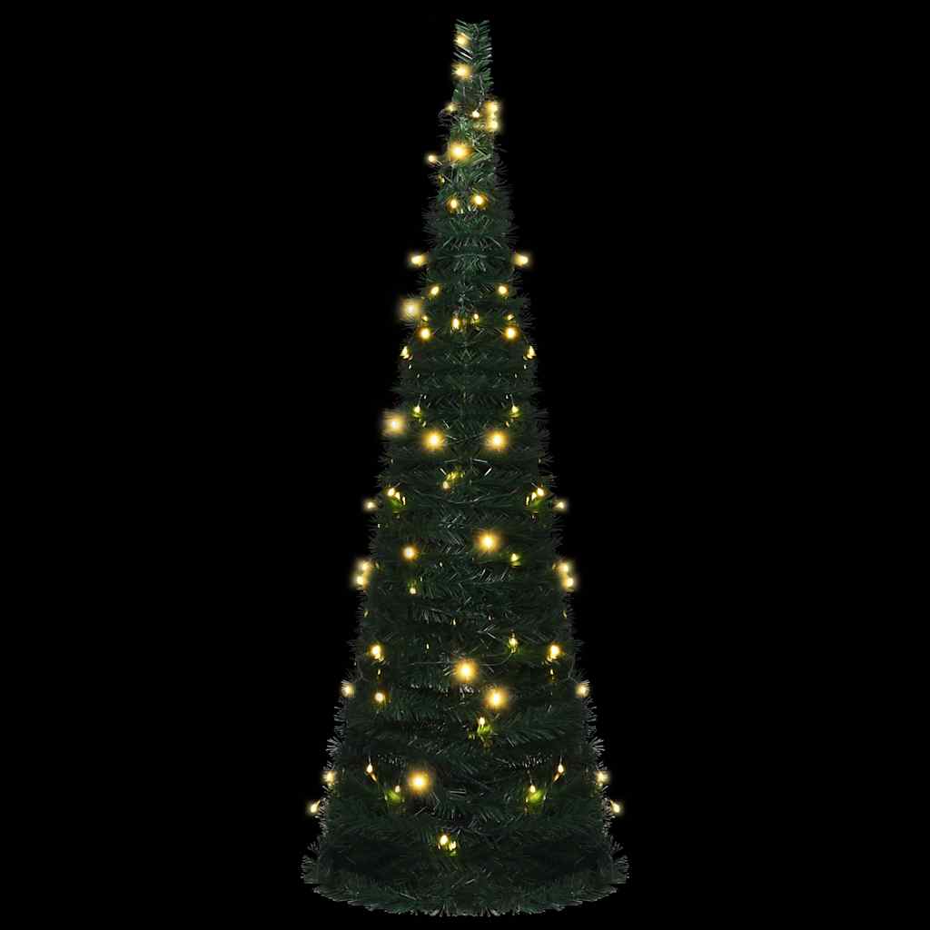 Albero di Natale Artificiale Apribile Preilluminato Verde 180cm 321524