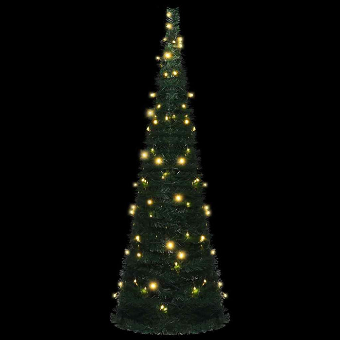 Albero di Natale Artificiale Apribile Preilluminato Verde 180cm 321524