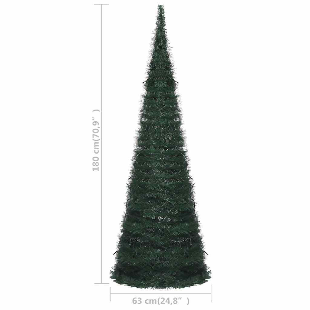 Albero di Natale Artificiale Apribile Preilluminato Verde 180cm 321524