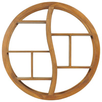 Mensola Yin Yang 80x17,5x80 cm in Legno Massello di Teak 320771
