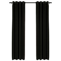 Tende Oscuranti Effetto Lino 2 pz Antracite 140x245 cm  cod mxl 67233