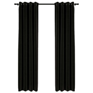 Tende Oscuranti Effetto Lino 2 pz Antracite 140x245 cm  cod mxl 67233