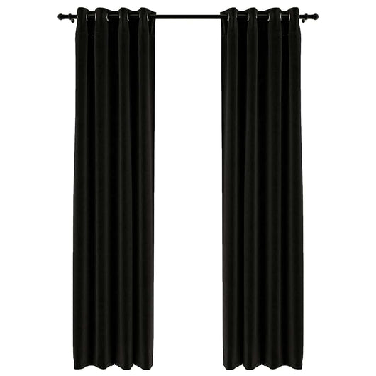 Tende Oscuranti Effetto Lino 2 pz Antracite 140x245 cm 321162