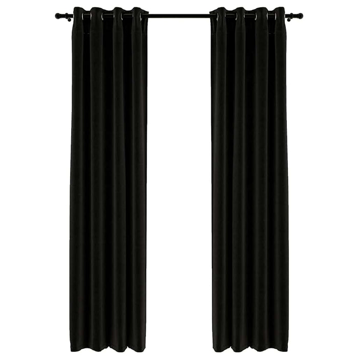 Tende Oscuranti Effetto Lino 2 pz Antracite 140x245 cm 321162