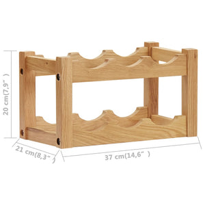 Cantinetta per 6 Bottiglie 37x21x21 cm Legno Massello di Rovere 289201