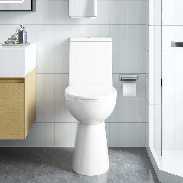 WC Sospeso con Design Senza Bordi 7 cm Altezza elevata Ceramica
