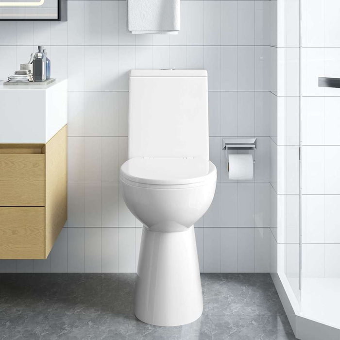 WC Senza Brida 7 cm Altezza Extra Chiusura Rallentata Ceramica Bianca 145779