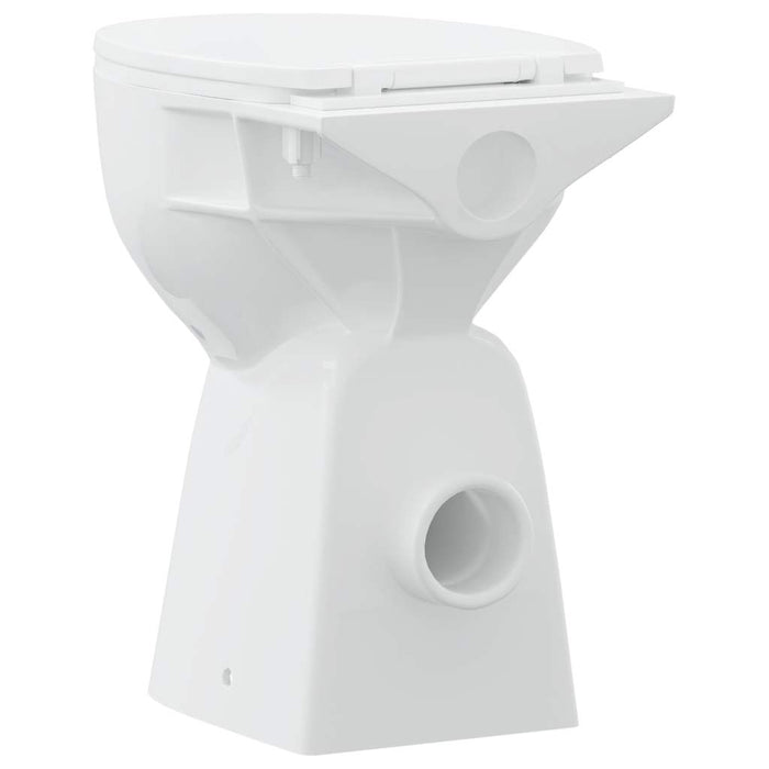 WC Senza Brida 7 cm Altezza Extra Chiusura Rallentata Ceramica Bianca 145779