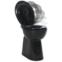 Wc alto senza brida con chiusura ammortizzata vaso copriwater bagno interno casa 7 cm ceramica nero 02_0003565