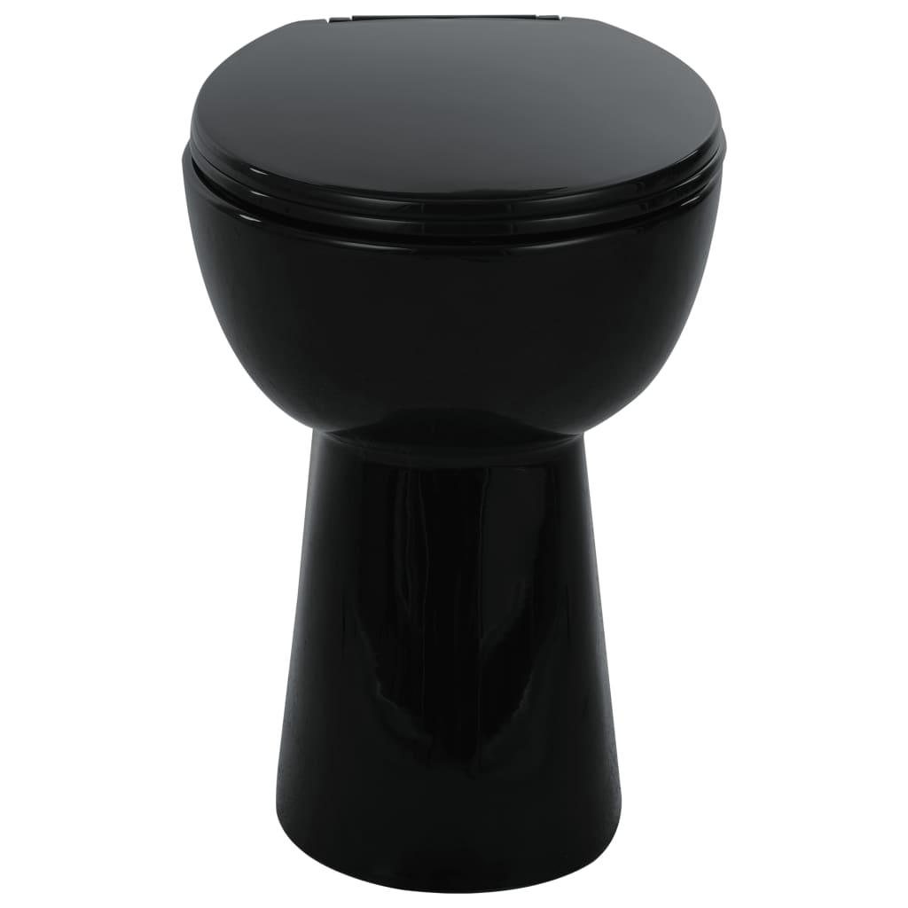 Wc alto senza brida con chiusura ammortizzata vaso copriwater bagno interno casa 7 cm ceramica nero 02_0003565