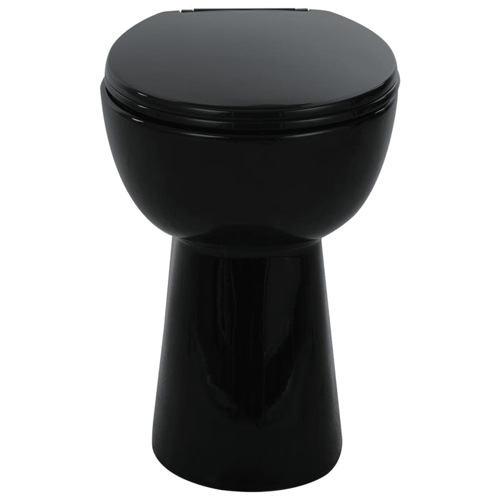 Wc alto senza brida con chiusura ammortizzata vaso copriwater bagno interno casa 7 cm ceramica nero 02_0003565