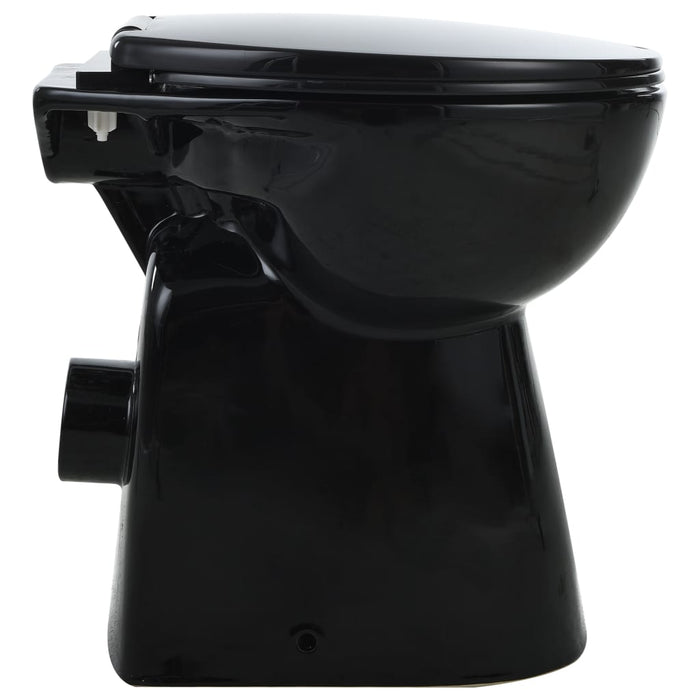 Wc alto senza brida con chiusura ammortizzata vaso copriwater bagno interno casa 7 cm ceramica nero 02_0003565