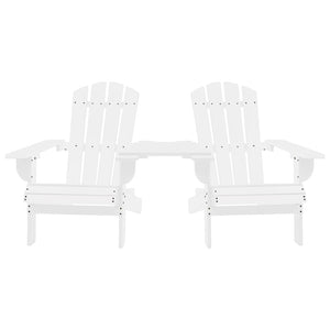 Sedie da Giardino Adirondack con Tavolino Legno Abete Bianco cod mxl 23026