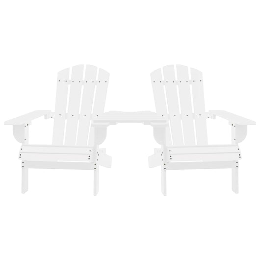 Sedie da Giardino Adirondack con Tavolino Legno Abete Bianco cod mxl 23026