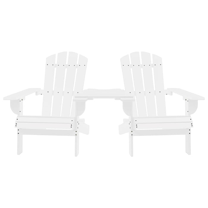 Sedie da Giardino Adirondack con Tavolino Legno Abete Bianco cod mxl 23026
