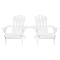 Sedie da Giardino Adirondack con Tavolino in Legno Abete Bianco 310067