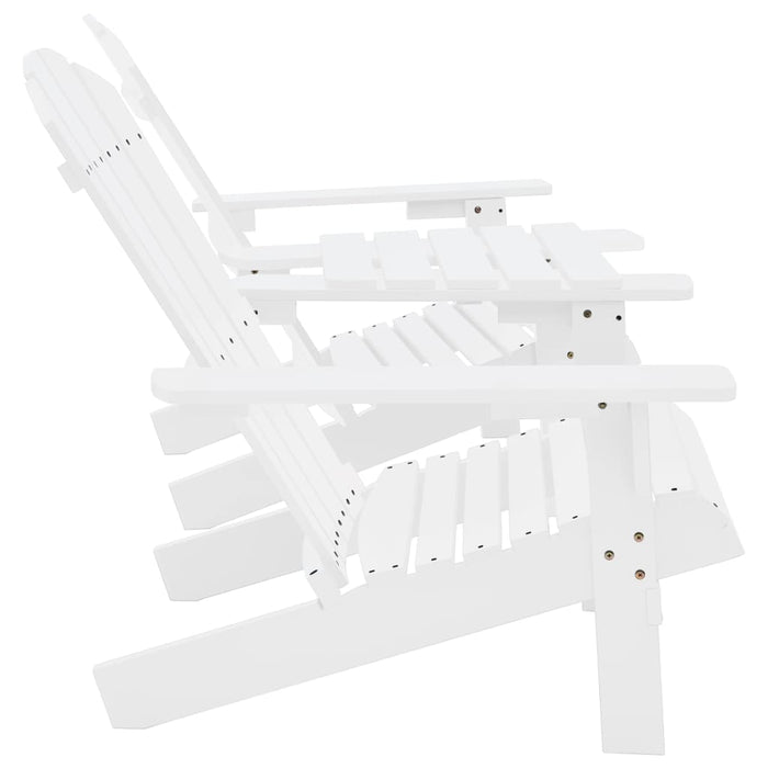 Sedie da Giardino Adirondack con Tavolino Legno Abete Bianco cod mxl 23026