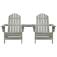 Sedie da Giardino Adirondack con Tavolino Legno Abete Grigio cod mxl 17327