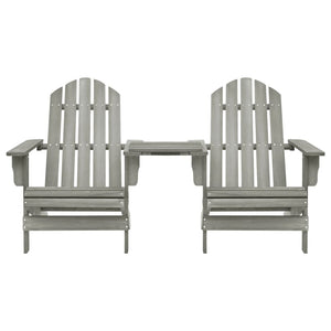 Sedie da Giardino Adirondack con Tavolino Legno Abete Grigio cod mxl 17327
