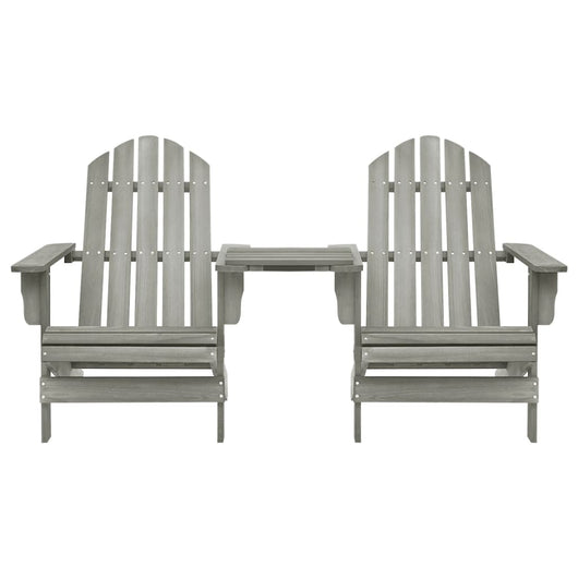 Sedie da Giardino Adirondack con Tavolino Legno Abete Grigio cod mxl 17327