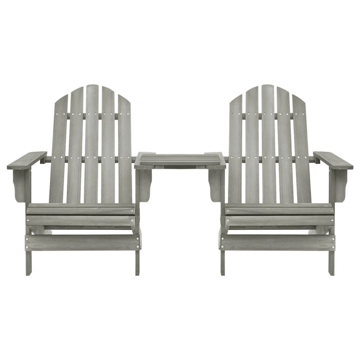 Sedie da Giardino Adirondack con Tavolino Legno Abete Grigio cod mxl 17327