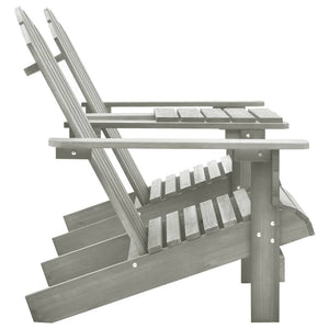 Sedie da Giardino Adirondack con Tavolino Legno Abete Grigio cod mxl 17327