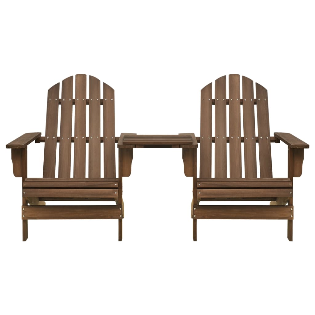 Sedie da Giardino Adirondack con Tavolino Legno Abete Marrone 310069