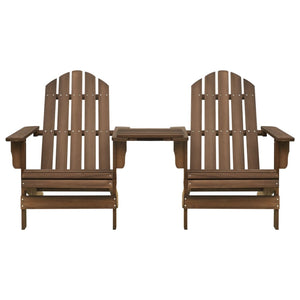 Sedie da Giardino Adirondack con Tavolino Legno Abete Marrone 310069