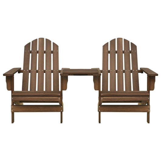 Sedie da Giardino Adirondack con Tavolino Legno Abete Marrone 310069