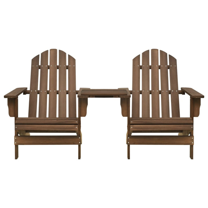 Sedie da Giardino Adirondack con Tavolino Legno Abete Marrone 310069