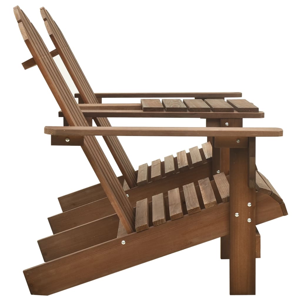 Sedie da Giardino Adirondack con Tavolino Legno Abete Marrone 310069