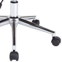 Poltrona sedia girevole per studio ufficio computer legno curvato e similpelle nera 02_0024149