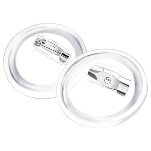 Bottoni per Badge con Spilla 100 Set in Acrilico 25 mm 30163
