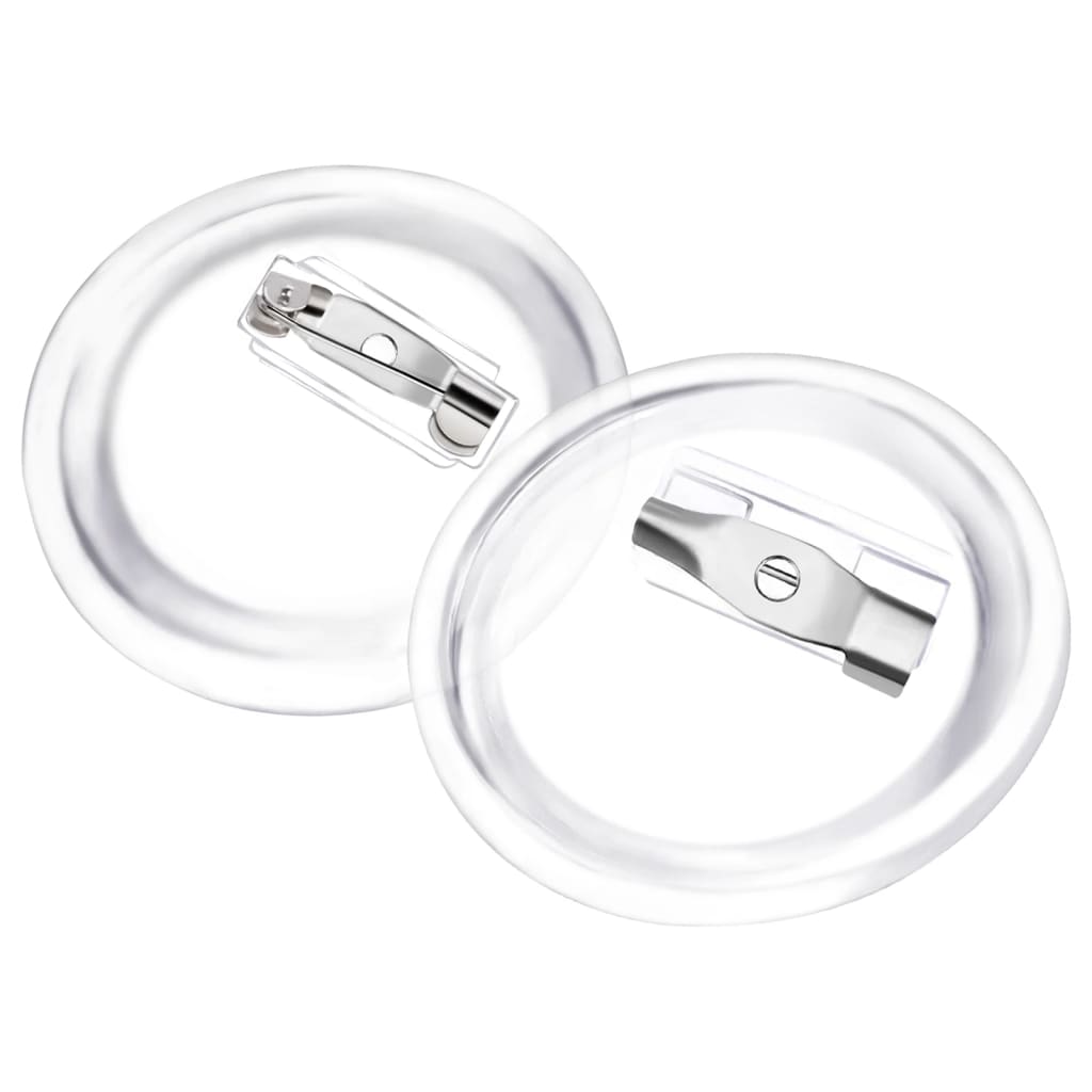 Bottoni per Badge con Spilla 100 Set in Acrilico 25 mm 30163