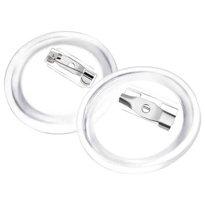 Bottoni per Badge con Spilla 100 Set in Acrilico 25 mm