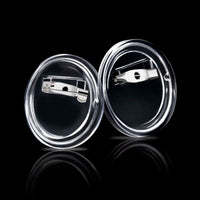 Bottoni per Badge con Spilla 100 Set in Acrilico 25 mm 30163