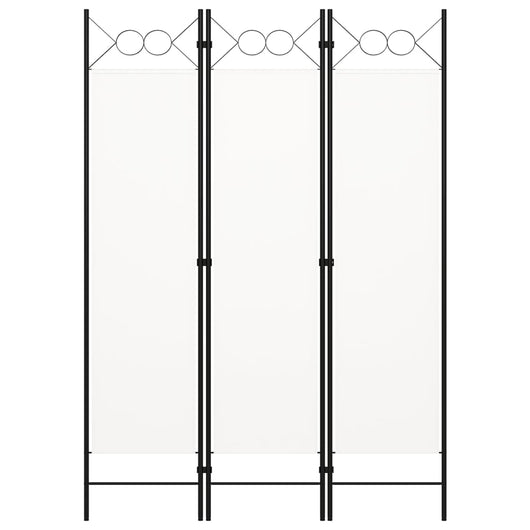 Paravento a 3 Pannelli Bianco 120x180 cm 320699