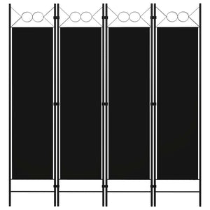 Paravento a 4 Pannelli Nero 160x180 cmcod mxl 96980