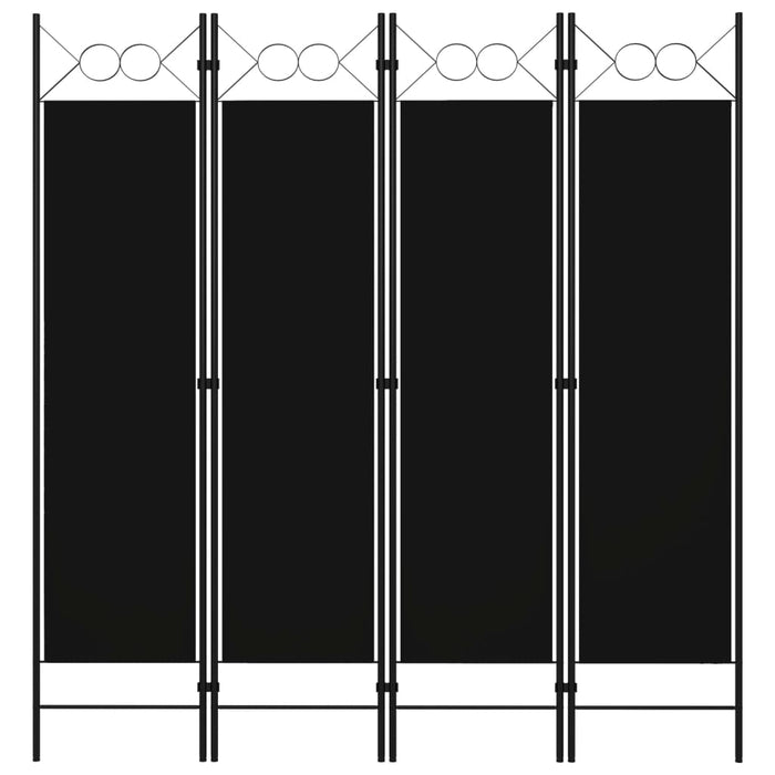 Paravento a 4 Pannelli Nero 160x180 cmcod mxl 96980