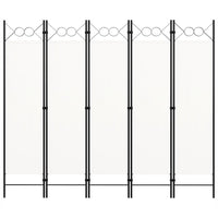 Paravento a 5 Pannelli Bianco 200x180 cm 320707