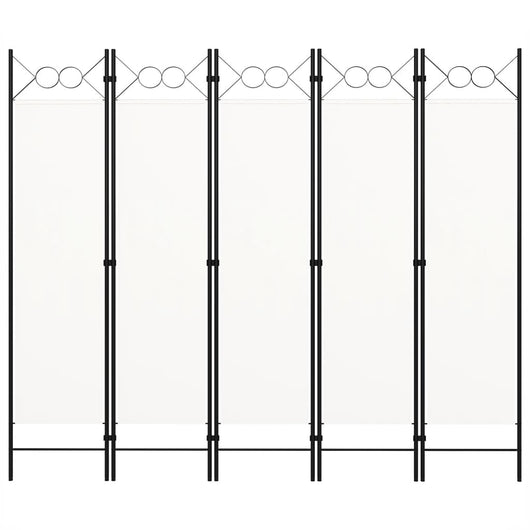 Paravento a 5 Pannelli Bianco 200x180 cm 320707
