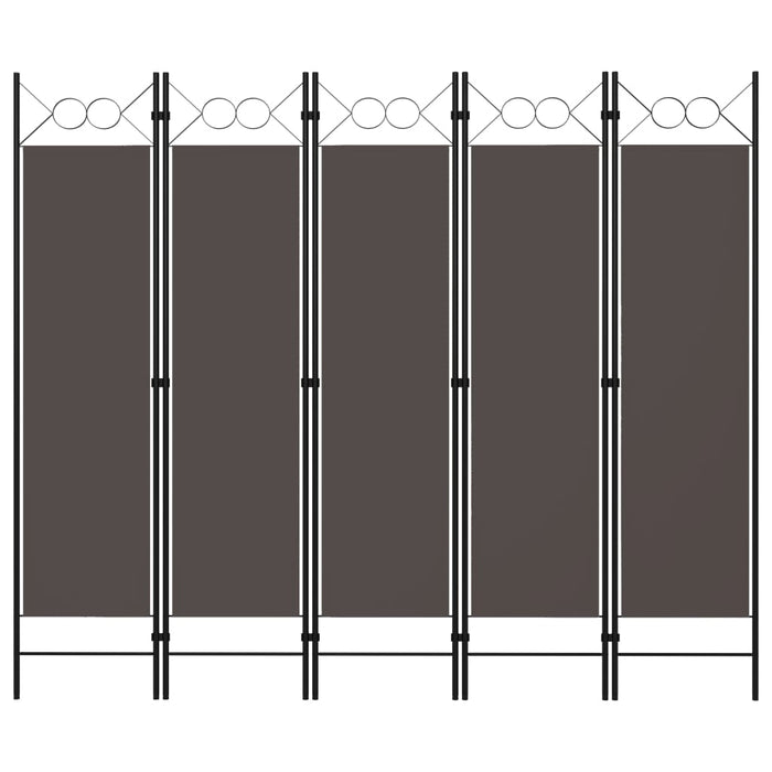 Paravento a 5 Pannelli Antracite 200x180 cm cod mxl 75002