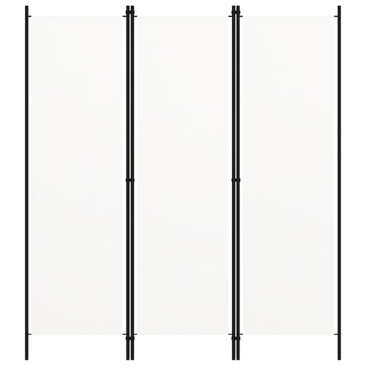 Paravento a 3 Pannelli-Divisorio Bianco 150x180 cm
