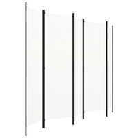 Paravento a 5 Pannelli-Divisorio Bianco 250x180 cm
