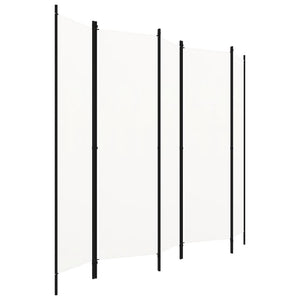 Paravento a 5 Pannelli-Divisorio Bianco 250x180 cm
