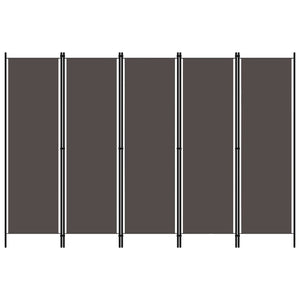 Paravento a 5 Pannelli Antracite 250x180 cmcod mxl 73075