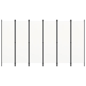 Paravento a 6 Pannelli-Divisorio Bianco 300x180 cm